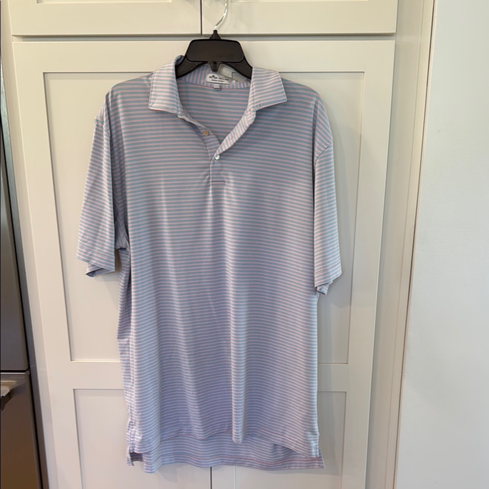Peter Millar Striped Golf Shirt sz L